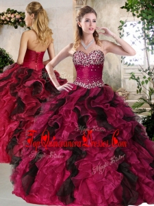 Most Popular Sweetheart Multi Color Quinceanera Dresses with Beading and Ruffles