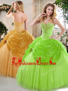 New Arrivals Sweetheart Beading and Paillette Quinceanera Gowns for 2016