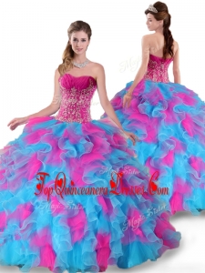 Pretty Sweetheart Beading and Ruffles Quinceanera Dresses