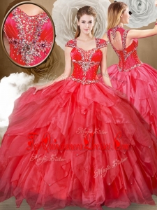 Modern Sweetheart Beading and Red Quinceanera Dresses