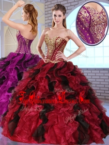 Modern Sweetheart Quinceanera Dresses with Appliques and Ruffles