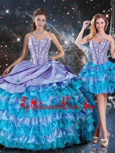 Luxurious Sweetheart Detachable Quinceanera Skirts with Beading and Ruffled Layers