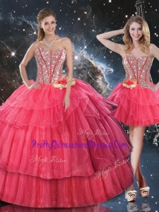 Lovely Sweetheart Pretty Quinceanera Dresses with Beading for Fall