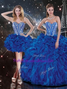 New Style Sweetheart Pretty Quinceanera Dresses in Blue