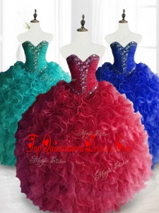 2016 Gorgeous Ball Gown Sweetheart Quinceanera Dresses with Beading