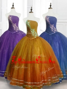 Lovely Ball Gown Strapless Organza Quinceanera Dresses