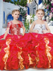 Perfect Ball Gown Little Girl Mini Quinceanera Dresses with Beading and Ruffles