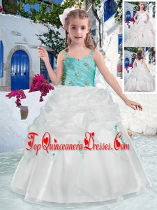 Fashionable Straps New Arrival Kid Pageant Dresses with Beading and Bubles