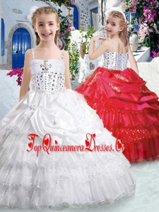 Hot Sale Spaghetti Straps Little Girl Mini Quinceanera Dresses with Ruffled Layers