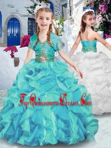 Latest Halter Top New Arrival Kid Pageant Dresseswith Ruffles and Beading