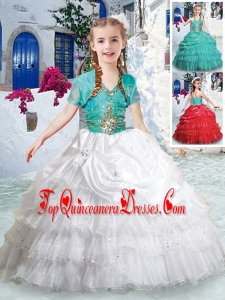 Lovely Halter Top Little Girl Mini Quinceanera Dresses with Ruffled Layers