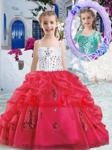 Pretty Spaghetti Straps Little Girl Mini Quinceanera Dresses with Beading and Bubles