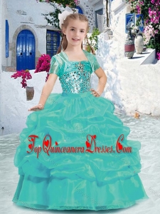 Best Spaghetti Straps New Arrival Kid Pageant Dresses with Beading and Bubles