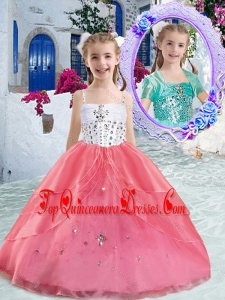 Hot Sale Spaghetti Straps Ball Gown Beading New Arrival Kid Pageant Dresses