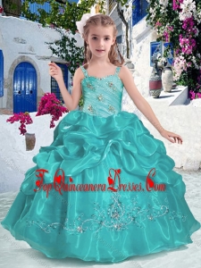 Most Popular Straps New Arrival Kid Pageant Dresses with Beading and Bubles