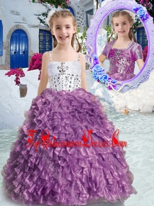 New Arrivals Spaghetti Straps Beading and Ruffles New Arrival Kid Pageant Dresses