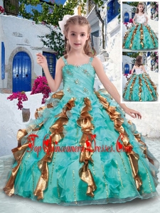 Top Selling Straps New Arrival Kid Pageant Dresses with Beading and Ruffles