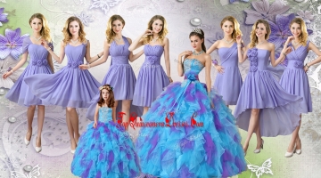 Elegant Multi Color Tulle Quinceanera Dresses and Lovely Ball Gown Mini Quinceanera Dresses and Fashionable Hand Made Flowers Dama Dresses