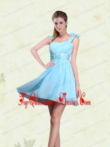 A Line Straps Dama Dresses with Ruching and Bowknot