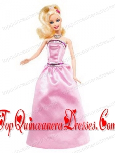 Beading Pink Princess Party Clothes Barbie Doll Dress