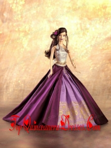 New Fashion Princess Purple Dress Gown for Barbie Doll
