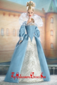 The Most Amazing Blue Dress With Long Sleeves For Barbie Doll Dress