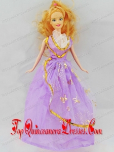 The Most Amazing Lilac Dress With Appliqes Made To Fit The Barbie Doll