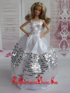 Ball Gown Party Clothes Sequins Barbie Doll Dress