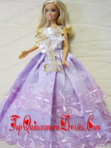 Embroidery Ball Gown Barbie Doll Dress