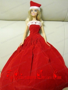 Simple Red Handmade Dress Party Clothes For Barbie