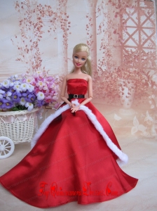 Elegant Party Dress For Noble Barbie With Belt