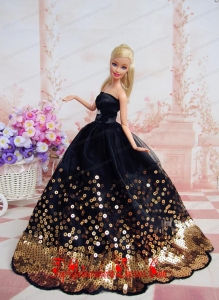 Pretty Dress With Sequins Made To Fit the Barbie Doll