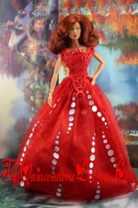 The Most Amazing Red Dress with Sequins Made To Fit The Barbie Doll
