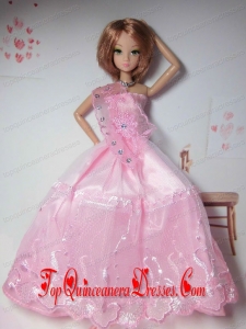 New Arrival Red Dress with Tulle Made to Fit the Barbie Doll