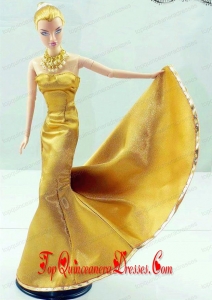 Gorgeous Gold Dress For Noble Barbie