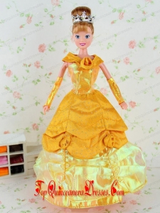 New Fashion Dress Tulle Taffeta Gown for Barbie Doll