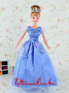 Pretty Tulle Party Dress for Blue Noble Barbie Doll