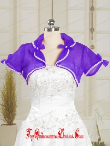 2014 Fashionable Organza Wedding Party Shawls with Beading