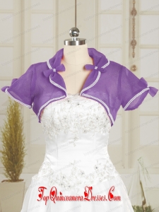 Simple Red Purple Organza Shawls with Beading