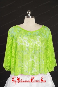 Spring Green Beading Lace Fall Wraps for 2014