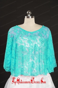 Turquoise Beading Lace Hot Sale Wraps for 2014