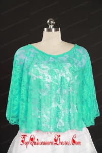 Aque Blue Beading Lace Hot Sale Wraps for 2014