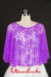 Beautiful Beading Lace Hot Sale Wraps in Fuchsia