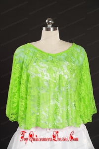 Elegant Spring Green Beading Lace Hot Sale Wraps for 2014