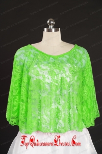 Green Beading Lace Hot Sale Wraps for 2014