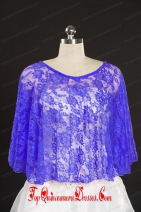 Lace Hot Sale 2014 Purple Wraps with Beading