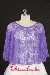 Lavender Hot Sale 2014 Wraps with Beading Lace