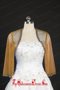Long Sleeves Beading Wedding Party Wraps for 2014
