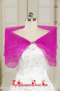 2014 Hot Pink Beading Shawls for Wedding Party