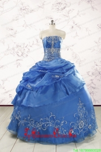 Exclusive Royal Blue Quinceanera Dresses with Appliques For 2015